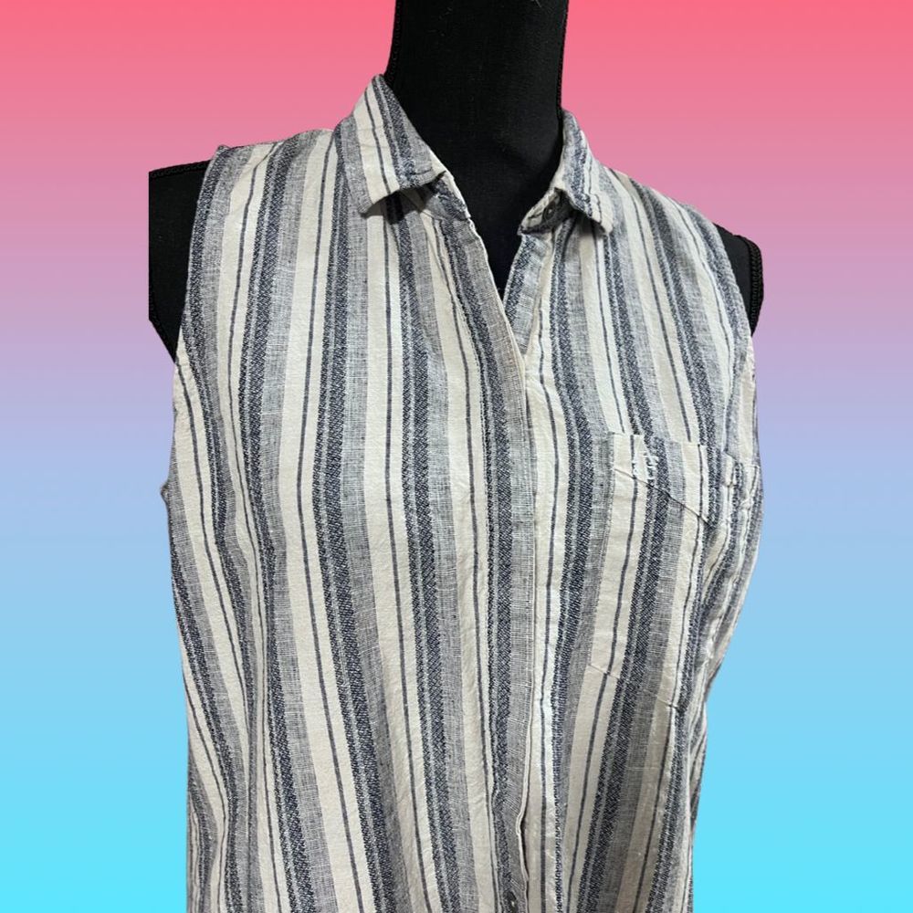 A&F STRIPPED SHIRT DRESS​